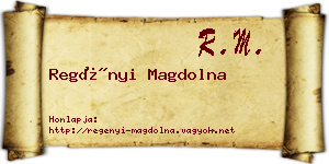 Regényi Magdolna névjegykártya