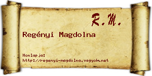Regényi Magdolna névjegykártya
