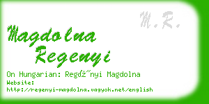 magdolna regenyi business card